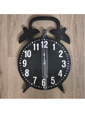 CBK Wall Decor Alarm Clock One Size Black and White